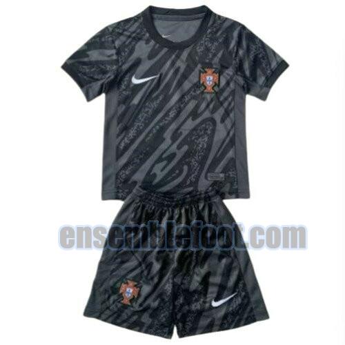maillots portugal 2024 enfant gardien nero